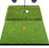 SAPLIZE 23" x 16" Foldable Golf Hitting Mat, 2-in-1 Golf Turf Grass Mat, Rough and Fairway for Hitting, Chipping and Putting Golf Practice and Training Mat for Indoor/Outdoor view 1