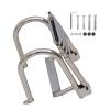 JLXJ Folding 4 Step Ladde for Boat/Swimming Pool/Pontoon/Dock, Telescoping Rear Entry Pontoon Boarding Ladder with Hand Railing, Load: 200kg view 1
