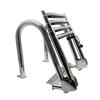 JLXJ Folding 4 Step Ladde for Boat/Swimming Pool/Pontoon/Dock, Telescoping Rear Entry Pontoon Boarding Ladder with Hand Railing, Load: 200kg view 4