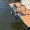 JLXJ Swim Pool/Dock/Boat Ladder, Foldable Telescoping 4 Step Pontoon Ladders with Handrail, Heavy Duty Telescopic Ladder, Load: 200kg view 3