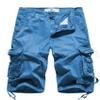 FOURSTEEDS Women's Casual Loose Fit Multi-Pockets Camouflage Twill Bermuda Cargo Shorts with Belt US 20 Blue view 4