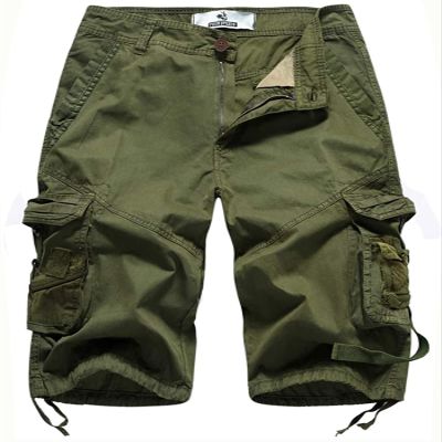 FOURSTEEDS Women's Casual Loose Fit Multi-Pockets Camouflage Twill Bermuda Cargo Shorts with Belt US 20 Army Green