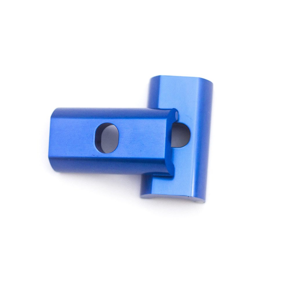 2 x Magnetic Hinge Clamp Plates For BROMPTON Clamp Levers in BLUE