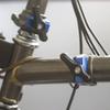 2 x Magnetic Hinge Clamp Plates For BROMPTON Clamp Levers in BLUE view 2