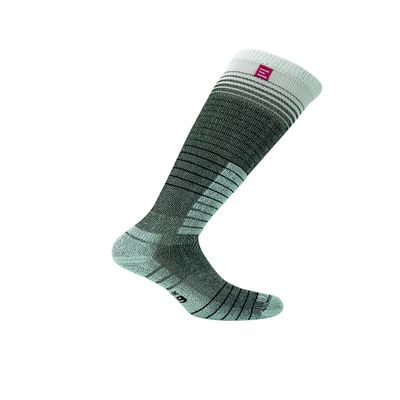 Eurosock Standard ECO Light Weight Ski Socks, White/Black, MD (Men's Shoe 7-9 Women's Shoe 8-10)