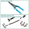 Aluminum Fishing Pliers with Hook Remover Lead Pressing Thread Cutting Split Ring function Fishing Multitool Pliers with Lanyard and Lock (Blue) view 4