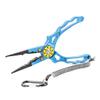 Aluminum Multitool Fishing Pliers with Hook Remover Lead Pressing Thread Cutting Split Ring and Lanyard (Blue) view 1