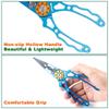 Aluminum Multitool Fishing Pliers with Hook Remover Lead Pressing Thread Cutting Split Ring and Lanyard (Blue) view 2
