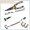 Aluminum Multitool Fishing Pliers with Hook Remover Lead Pressing Thread Cutting Split Ring and Lanyard (Black) view 3