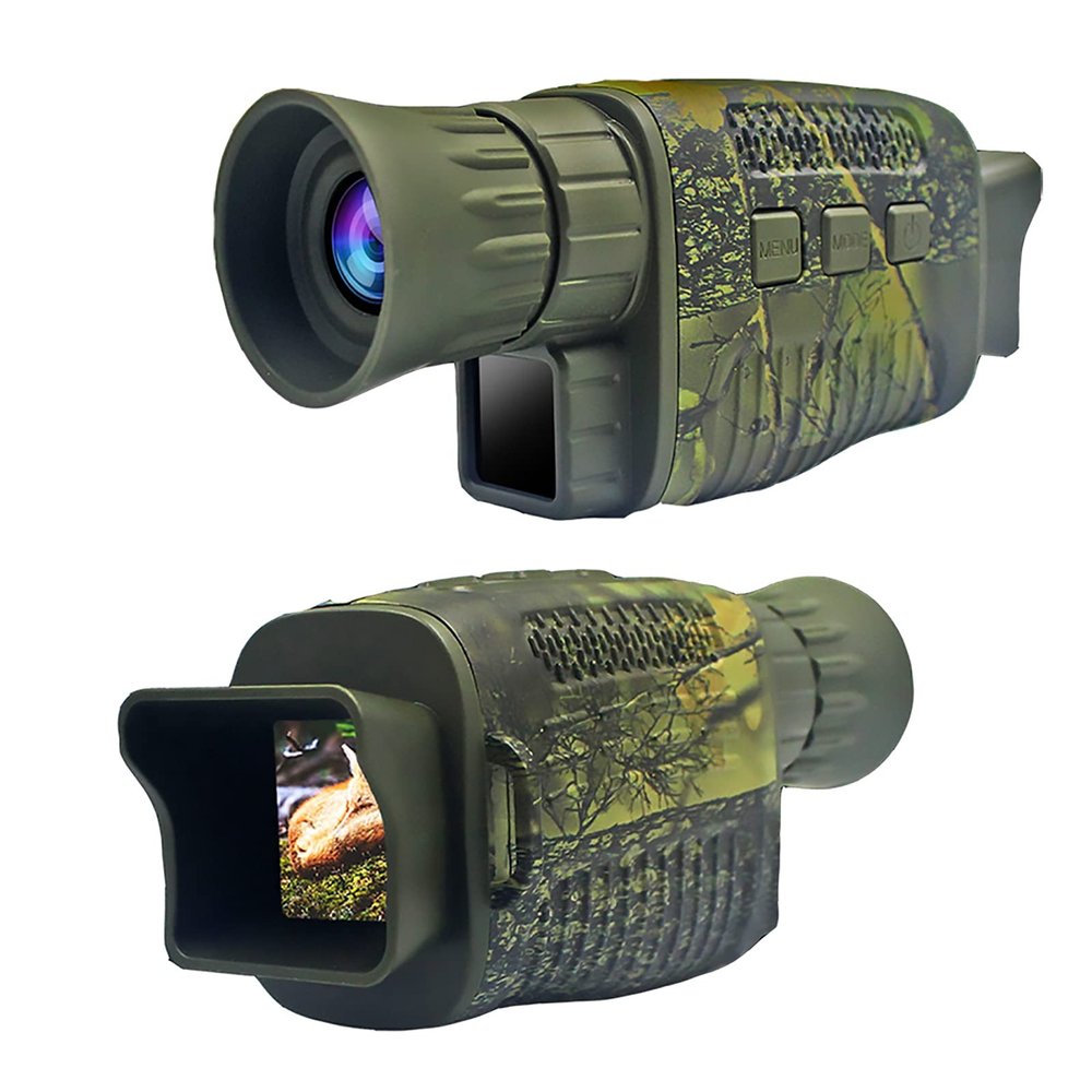 QiaoDongDian 2021 Digital Night Vision Monocular for Travel Infrared Monoculars Save Photos/Videos,IR Spy Gear for Hunting/Surveillance -100% Darkness (Color : Natural)