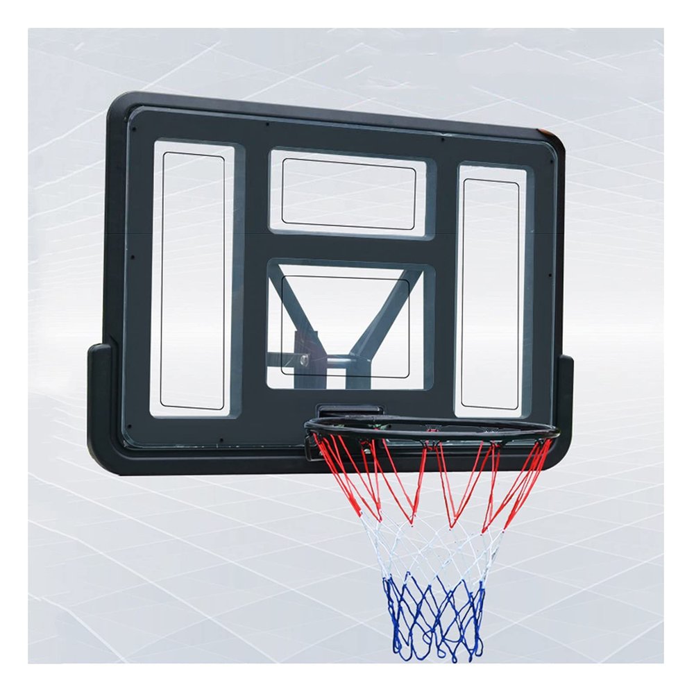 Basketball Hoop Large Wall Basketball Stand with PC Backboard and Metal Hoop, Indoor & Outdoor Garden Playground Basketball Training Rack, for Children Teenagers and Adults