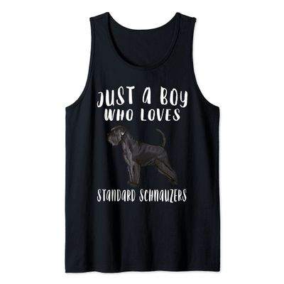 Im Just A Boy Who Loves Standard Schnauzers Dog Lover Tank Top