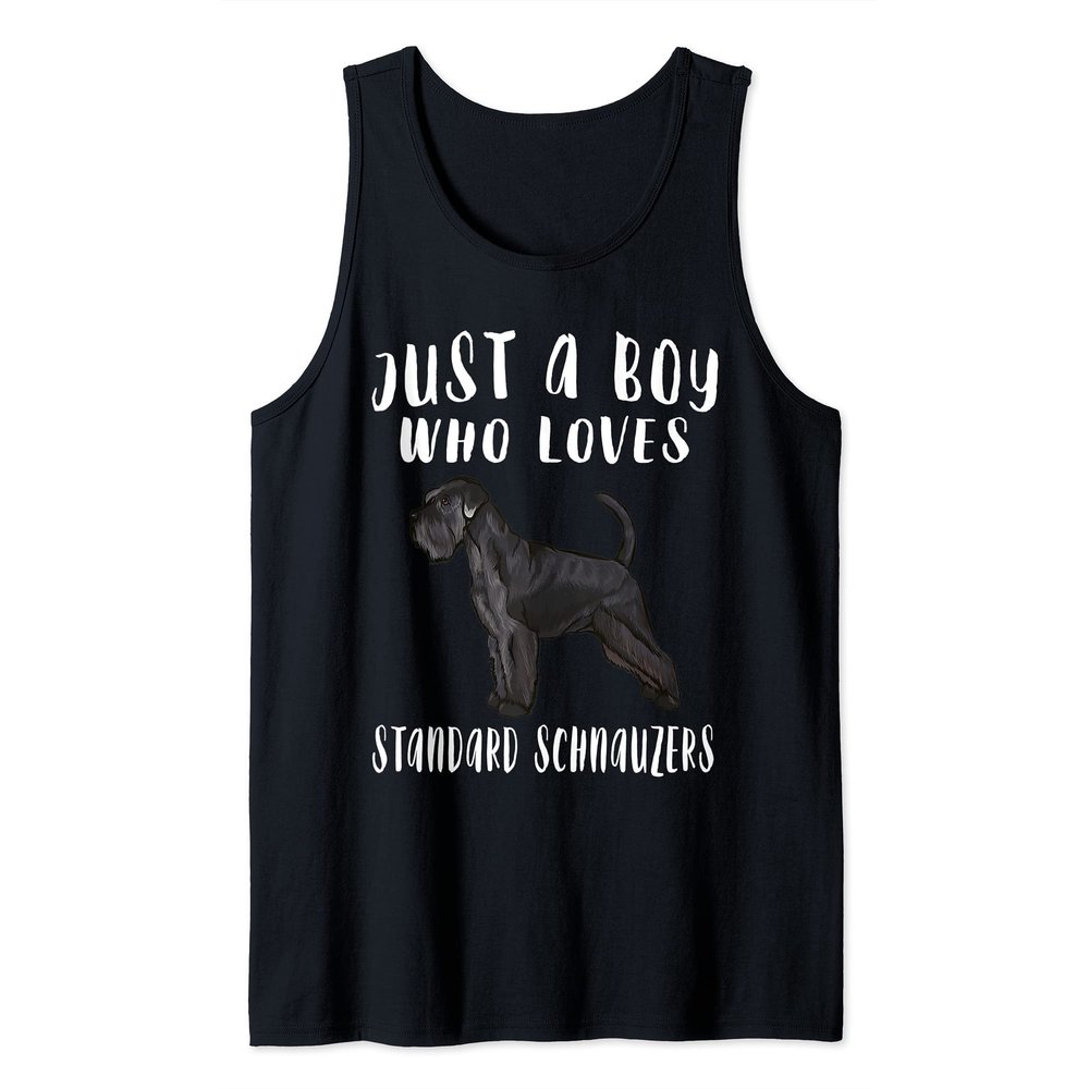 Im Just A Boy Who Loves Standard Schnauzers Dog Lover Tank Top