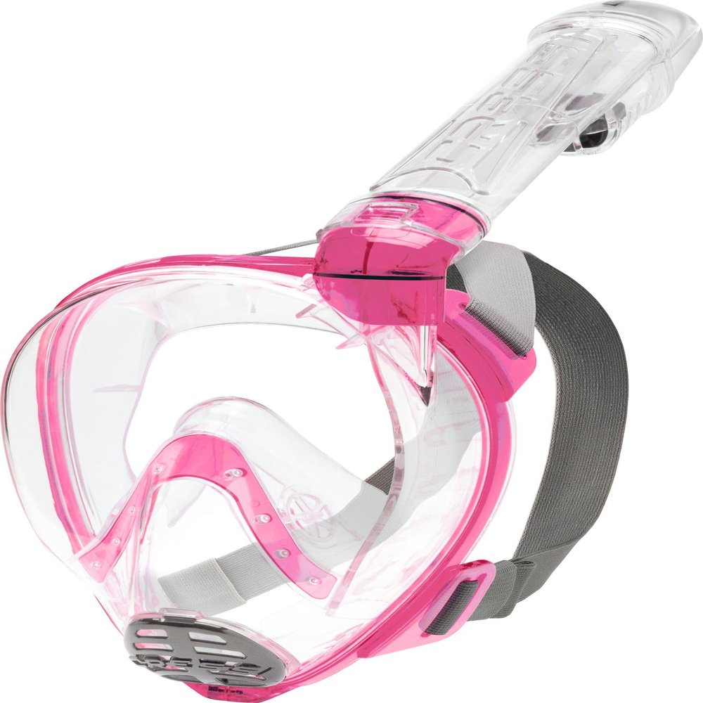 Cressi Baron Junior Full Face Masks, Clear/Pink, XS