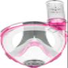 Cressi Baron Junior Full Face Masks, Clear/Pink, XS view 2