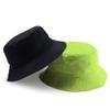 1Pcs Oversize Bucket Hat Double-Side-Wear Summer Travel Sun Beach Cap L/XL/XXL (Black-Light Green, XXL(62-64cm)) view 1