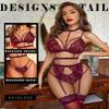 Avidlove Lingerie Sets For Women Lace Bra and Panty Set 2 Pieces Lingerie Underwear Set Cherry Red view 2