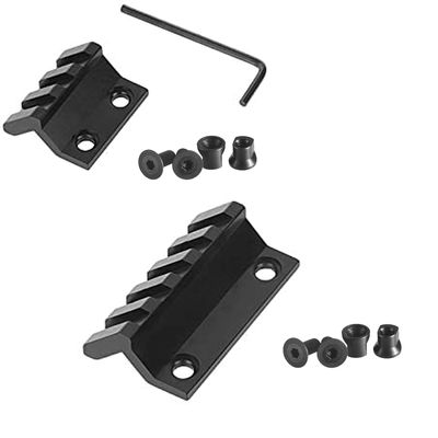 Gotical KeyMod 45 Degree Offset Picatinny Rail Mount for Flashlights Lasers dot Sights, 5 Slots 20mm Weaver Accessories Low Profile Adapter