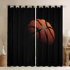 Castle Fairy Basketball Window Curtain Set,3D Sports Game Curtains,3D Basketball Print Window Treatment Curtains,Sports Theme Window Drapes 2 Panel Set for Bedroom Living Room,104Wx84L view 1