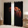 Castle Fairy Basketball Window Curtain Set,3D Sports Game Curtains,3D Basketball Print Window Treatment Curtains,Sports Theme Window Drapes 2 Panel Set for Bedroom Living Room,104Wx84L view 2