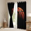 Castle Fairy Basketball Window Curtain Set,3D Sports Game Curtains,3D Basketball Print Window Treatment Curtains,Sports Theme Window Drapes 2 Panel Set for Bedroom Living Room,104Wx84L view 3