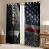 American Football Print Window Curtains,American Flag Print Curtains,3D Sports Game Window Treatment Curtains,American Culture Theme Window Drapes 2 Panel Set for Bedroom Living Room,104Wx90L view 2