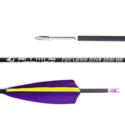 24pc ID 4.2mm .165" Custom Length 22-32 Inch Carbon Arrows Spine 300 350 400 500 600 700 800 900 1000 1100 1300 1500 1800 Target Practice & Hunting Arrow Rotatable Nock for Recurve Bow Compound Bow