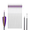 24pc ID 4.2mm .165" Custom Length 22-32 Inch Carbon Arrows Spine 300 350 400 500 600 700 800 900 1000 1100 1300 1500 1800 Target Practice & Hunting Arrow Rotatable Nock for Recurve Bow Compound Bow view 2