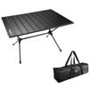 CAMPINGMOON Roll UP Camping Table Lightweight Foldable Aluminum with Carrying Bag view 1