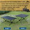 CAMPINGMOON Roll UP Camping Table Lightweight Foldable Aluminum with Carrying Bag view 3