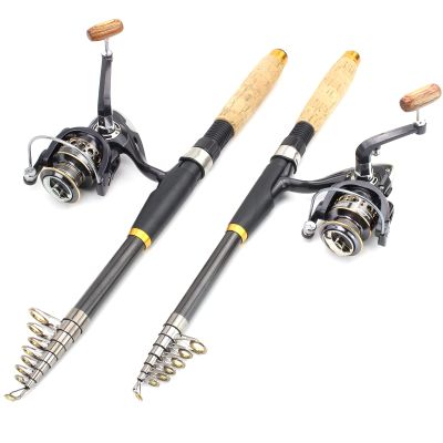 New 1.8m -3.6m Carbon Fiber Telescopic Fishing Rod Reel Combo, Sea Fishing Rod and Reel Set, Spinning Combination, Trout Rod, Bass Fishing ZYHYD (Size : 3.0m+4000 Reel)