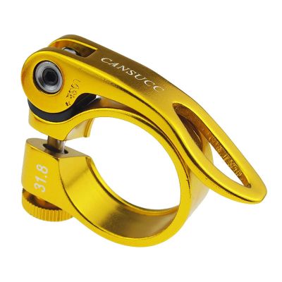 Bicycle Accessories Aluminium Quick Release Bike Seat Post Clamp Seatpost Skewer Bolt Mountain Road Bike Seat Tube Bicycle Repair Tools Bike Parts (Color : Gold)