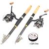 Telescopic Lurre Fishing Rod Reel Combo, Sea Fishing Rod and Reel Set, Spinning Combination, Trout Rod, Wooden Handle Rotating Fishing Rod, Bass Fishing 1.8m-3.6m ZYHYD (Size : 2.7m+3000 Reel) view 2