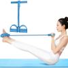 Multi-Function Tension Rope4 Tube Resistance Bands with HandlesSit Up Exercise Equipment Home Gym Tummy Trainer for Men Women(Blue) view 1