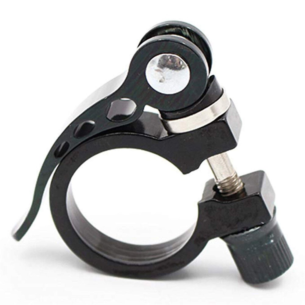 Bicycle Accessories 28.6/31.8/34.9/mm Bike Seat Tube Clamp Mountain Bike Bicycle Seat Tube Clamp Quick Release Buckle Aluminum Alloy Seat Tube Clamp Bike Parts (Color : Black, Size : 28.6mm)