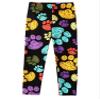 Aislor Girls Boys Stretchy Athletic Leggings Kids Colorful Cartoon Print Yoga Dance Sport Tights Skinny Pants Footprint 4-5 Years view 4