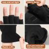 BESSTEVEN Winter Gloves for Women Fingerless Convertible Flip Top Mittens with Thermal Insulation Cotton Warm for Texting Photographing Running Jogging in Cold Weather - Black XS view 4
