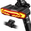 WSDCAM Smart Bike Tail Light with Turn Signals and Rear Brake Light, Bike Alarm Horn with Remote, Auto ON/Off Rechargeable Waterproof view 1