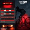 WSDCAM Smart Bike Tail Light with Turn Signals and Rear Brake Light, Bike Alarm Horn with Remote, Auto ON/Off Rechargeable Waterproof view 2