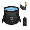 Luxtude Black Collapsible Bucket with Handle, 5 Gallon(20L), Portable & Ultra Lightweight Outdoor Basin Bucket, Folding Buckets for Fishing, Camping, Hiking view 1