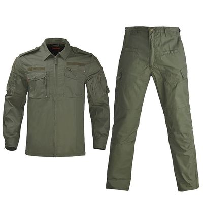 Outdoor Airsoft Gear Shooting Shirt Pants Set Battle Dress Uniform Tactical BDU Set Combat Clothing Camouflage Clothes - Green - XXL