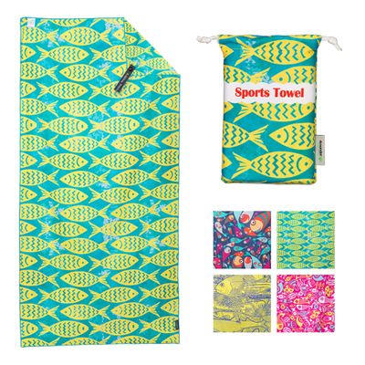 4Monster Microfiber Beach Towel Quick Dry,Super Absorbent Lightweight Travel Towel for Swimmers, Sand Free Camping Towel, Beach Towels for Pool,Swim,Water Sports,Yoga