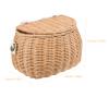 Cabilock Kids Bike Basket for Toddler Bike with Lid Handwoven Rattan Toy Basket Front Handlebar Storage 7.87X4.72X4.52 Inches view 2