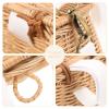 Cabilock Kids Bike Basket for Toddler Bike with Lid Handwoven Rattan Toy Basket Front Handlebar Storage 7.87X4.72X4.52 Inches view 3