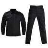 Outdoor Airsoft Gear Shooting Shirt Pants Set Battle Dress Uniform Tactical BDU Set Combat Clothing Camouflage Clothes - Black - XXL view 1