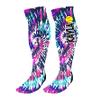 FAN STAR One Pair Personalized Softball Adult Knee High Socks Custom Tie Dyed Softball Socks with Name or Team Name view 1