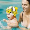 2Packs Kids Cartoon Fish Swim Caps Children Elastic Swimming Hats Silicone Swimming Caps for Girls and Boys Waterproof Stretchy Swim Bathing Caps Keep Hair Clean Dry (1*Blue and 1*Yellow) view 4