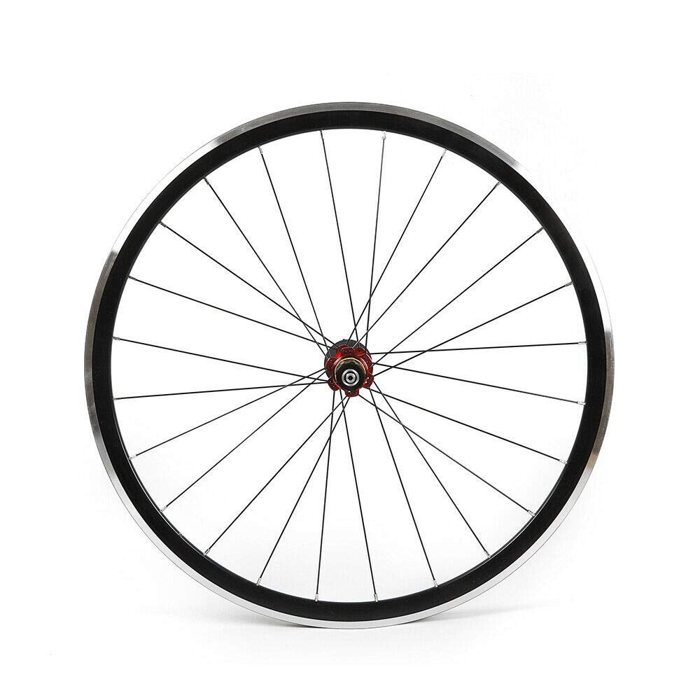 700C Road Bike Wheelset, Road Bike Bicycle Front Rear Wheel Aluminum Hub Brake C/V for Racing Accessories 7/8/9/10/11 Speed Freewheel