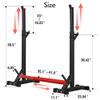 CANPA Adjustable Squat Rack Stand Multi-Function Barbell Rack Weight Lifting Gym Dumbbell Racks Home Gym Bench Press Rack Dumbbell Racks Stands 600Lbs Red view 3