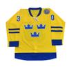 Rainbow Hawk Men's 2014 Henrik Lundqvist Team Sweden Olympic Hockey Jersey Stitched (Yellow, S) view 2